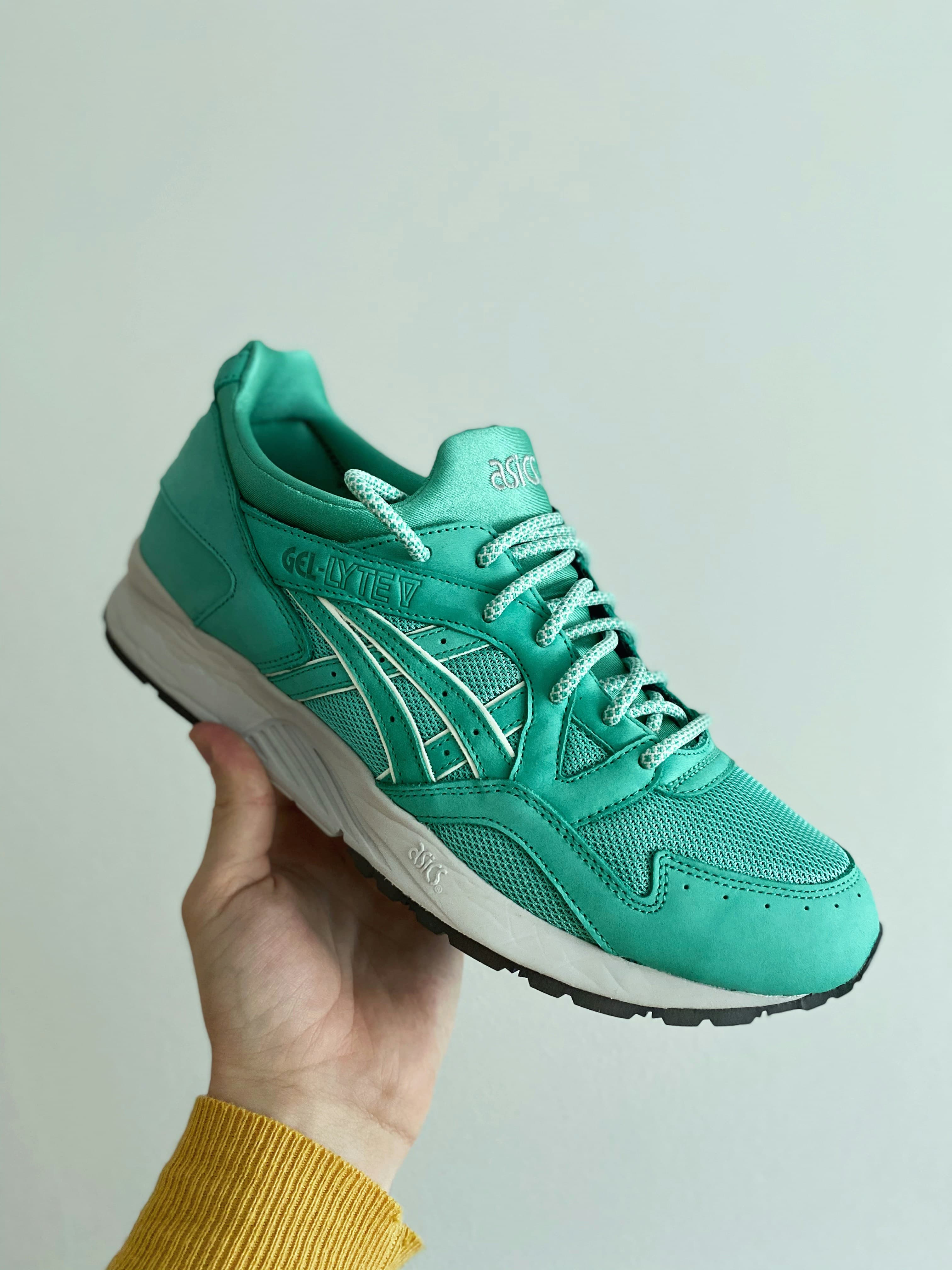 A pair of Asics shoes